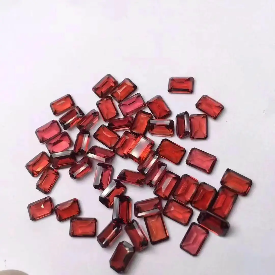 

50/pcs Natural Tourmaline Square-Shaped Bezel-Set Emerald Cut 4X6MM