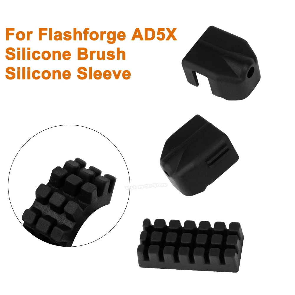 Silicone Sleeve Silicone Brush For Flashforge AD5X Nozzle Wipe  Nozzle Cleaning Tool AD5X Silicone Socks Hotend Protector Cover