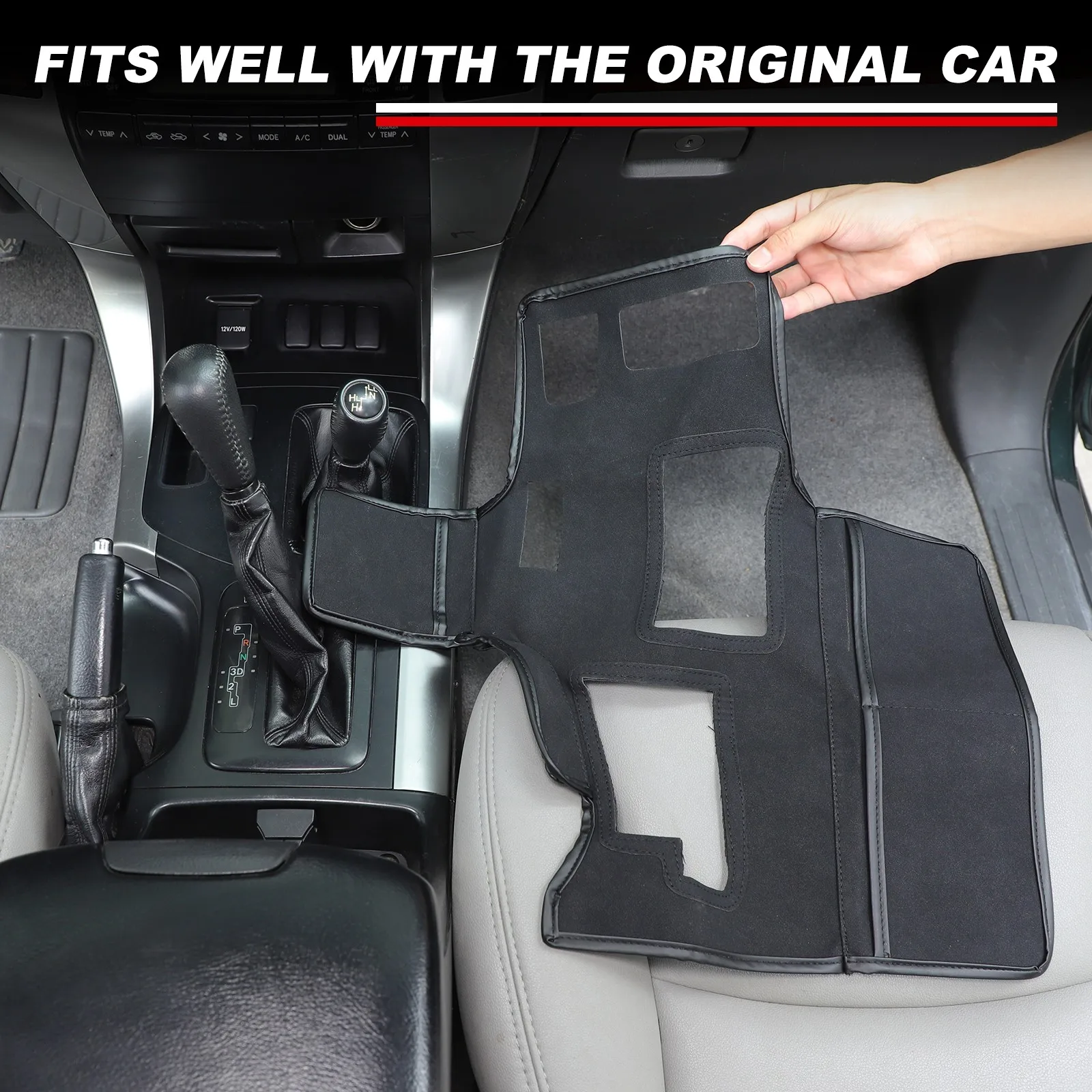 

Black Cloth Car Console Gear Transmission Protection Cover For Toyota Prado J120 2003-2009 LHD Gear Panel Cover Accessories