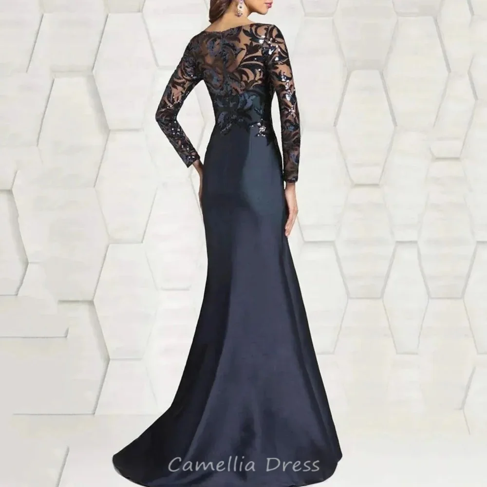 فستان أم العروس للنساء فستان رسمي مخصص بأكمام طويلة فستان عتيق لحفلات الزفاف حورية البحر فيستدو إنفيتادا بودا