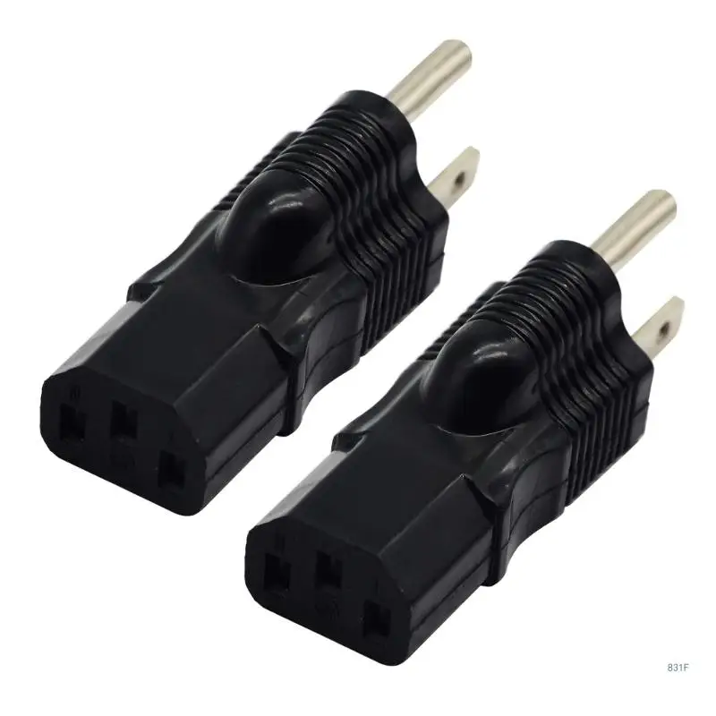 3-poliger USA-C13-auf-5-15P-Stecker, Netzadapter, Standard-Computer-Netzteil