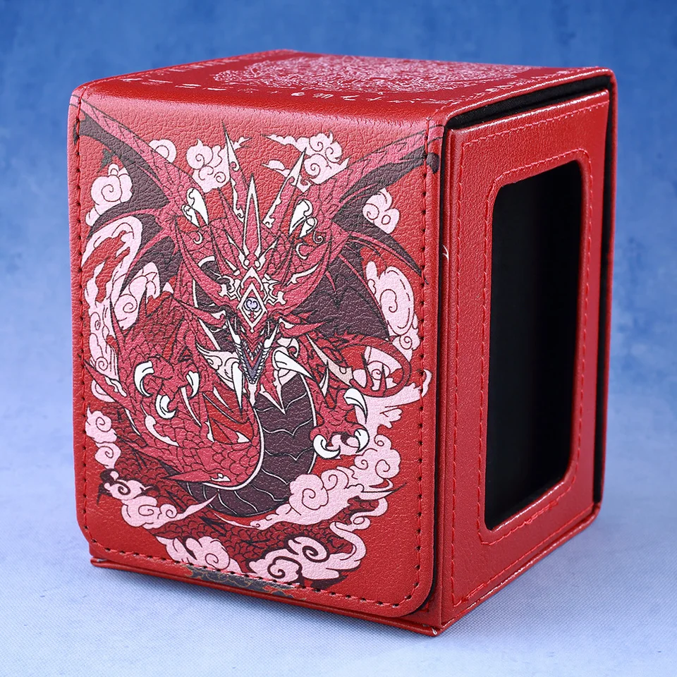 Gacha 100+Load Trading Card Deck Box With 2 Dividers PU Leather