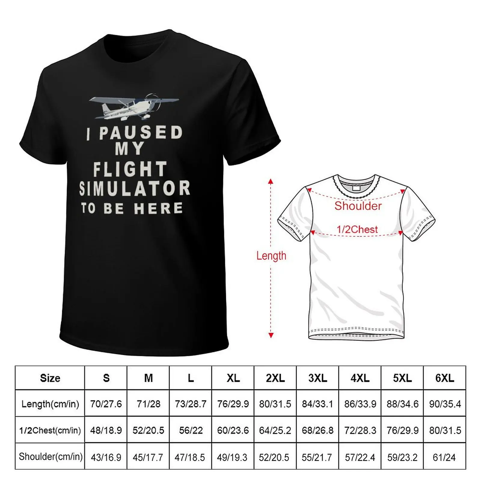 I Paused my Flight Simulator to Be Here Jet 172 Skyhawk Airplane T-Shirt Dry Fit Running Short Sleeve Top