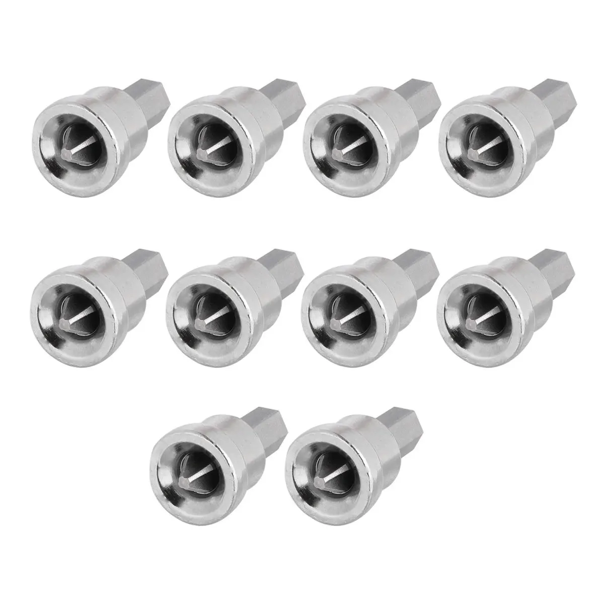 

SHINEOFI 10Pcs Drywall Positioner Screw Key Silver Drilling Bits Set