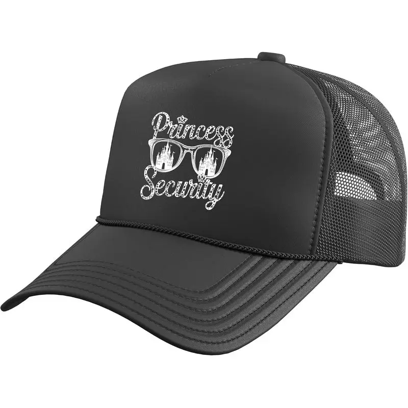 Princess Security Funny Graphic Halloween Trucker Hat With Adjustable Mesh Back
