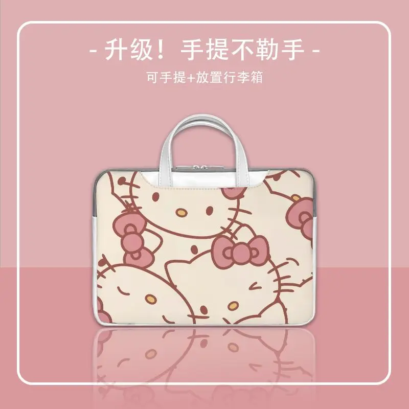 Nova sanrio hello kitty bolsa para laptop fofa de grande capacidade organizador de tablet bolsa de desenho animado capa para laptop 12 polegadas 13 polegadas 14 polegadas 16 polegadas 15 polegadas 17 polegadas