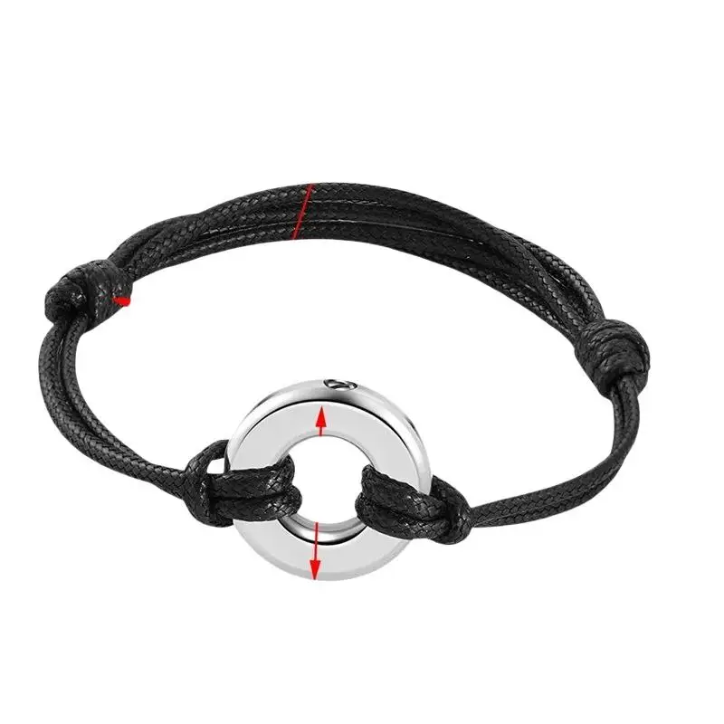 Gedenk-Urnen-Armband für Minimalistischen Kreis des Lebens Ewigkeits-Schmuck Verstellbare Größe für Familie und Freunde zur Gedenkverwendung – Detail 7