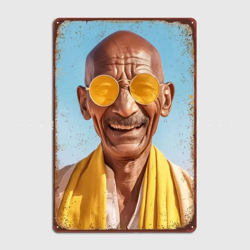 Модное искусство Gandhi, винтажные предметы для домашнего декора, искусственное украшение для ванной, мужское искусственное украшение для бара, ретро-стена