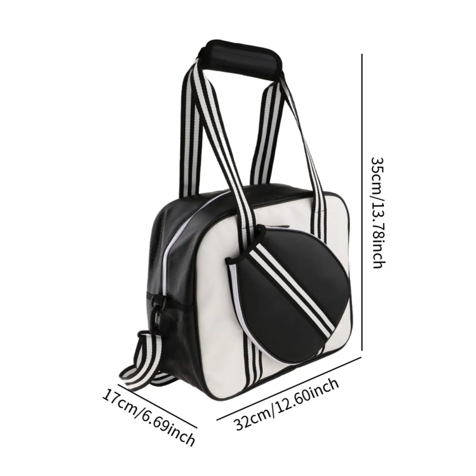 Bolsa para raqueta de Pickleball, correa ajustable para el hombro, cremallera, impermeable, gran capacidad