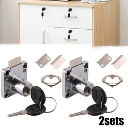 2pcs Steel Cam Drawer Lock Door Furniture Cabinet Letter Mailbox Cupboard Lock 2Locks 4Keys Furniture Hardware