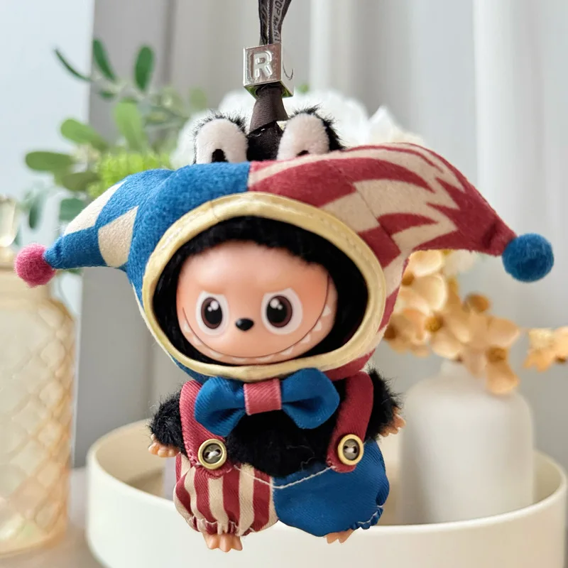 

[No Doll] Circus Costume Set Clown Clothing For 10.5cm Mini labubu 4.0 Doll's Clothes Accessories Color Ball Clown Clothing Suit