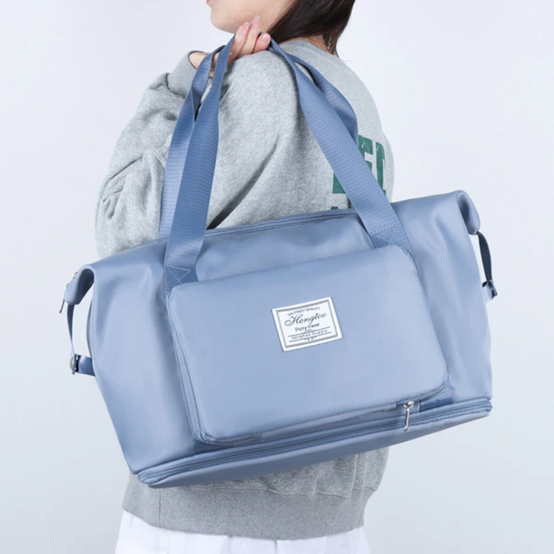 New Large Capacity Expanding Travel Storage Bag, Waterproof Foldable Portable Luggage Organizer Handbag for Clothes
