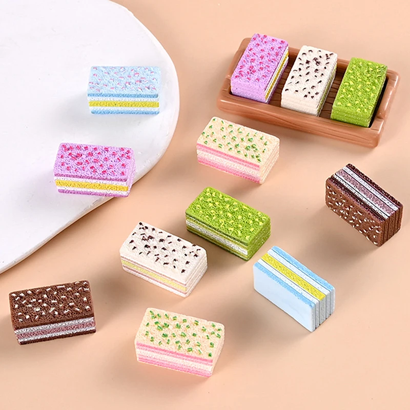 3/4Pcs Miniature Food Play Cake Platter Diy Materials Doll House Accessories Children's Accessories