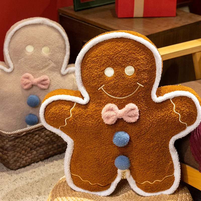 New Hot Selling Cross border Gingerbread Man Biscuit Man Pillow Christmas Gift for Girlfriend Plush Toy Wholesale