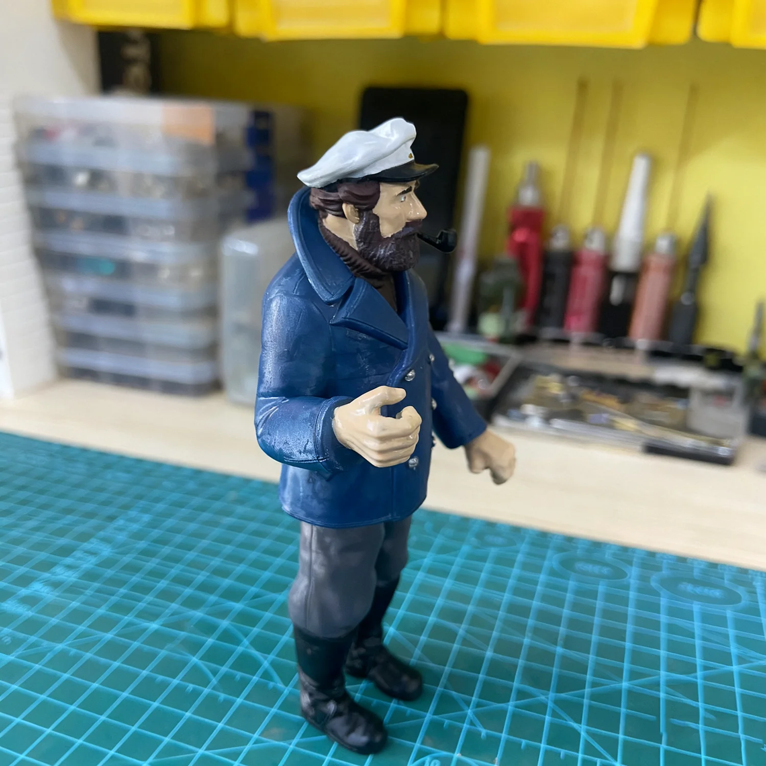 โมเดลจำลองเรือขนาด 1/18 รูปปั้นกัปตัน พิมพ์ 3 มิติ อุปกรณ์ประกอบฉากอเนกประสงค์