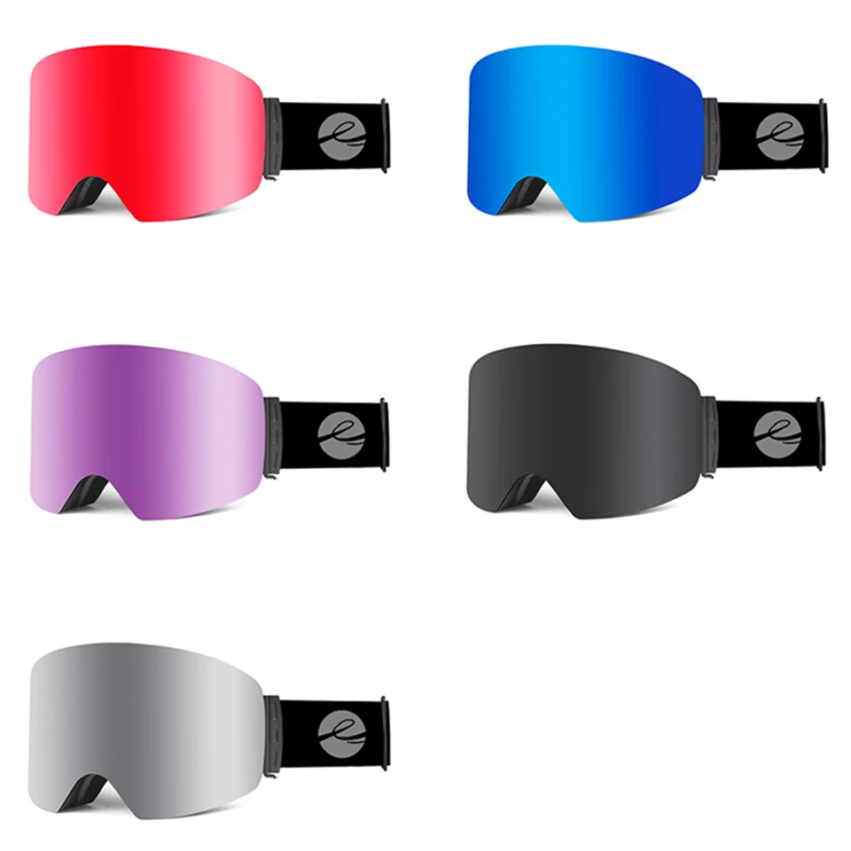 LOCLE-Gafas de esquí para hombres y mujeres, máscara de esquí, gafas de esquí cilíndricas OTG, protección UV400 sobre las gafas, capas dobles,