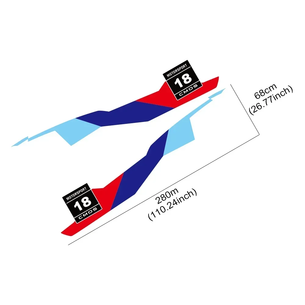 

Для BMW E46 E90 E60 F30 F10 X3 F25 M3 E30 E36 E92 G20 Автомобильные виниловые наклейки на боковую обшивку кузова, наклейки с гоночной графикой, автоаксессуары