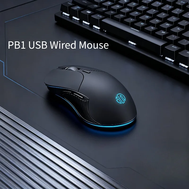 

Проводная USB-мышь INPHIC PB1, бесшумная офисная игровая мышь для ПК и ноутбуков, универсальная светящаяся мышь, 8800 точек на дюйм, 6 программируемых клавиш