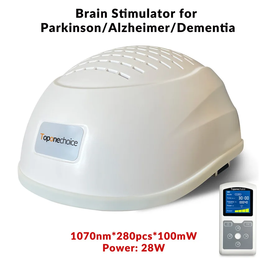 1070nm Light Therapy Parkinson Physiotherapy Stroke Brain Photobiomodulation Helmet 280 Diodes for Mental Illness Treatment