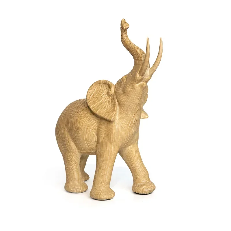 

Креативное украшение комнаты, статуэтка слона из древесины, Статуэтка из смолы, ремесла, домашний декор, статуэтка слона, крыльцо, настольное украшение