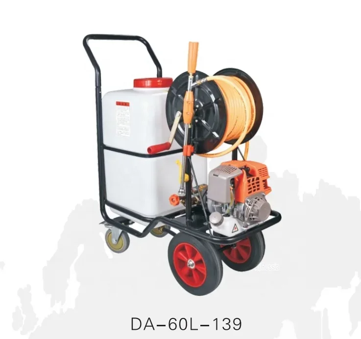 Farm equipment sprayers spare parts garden small 60L trolley 139F gasoline engine power pump spray machine for agriculture