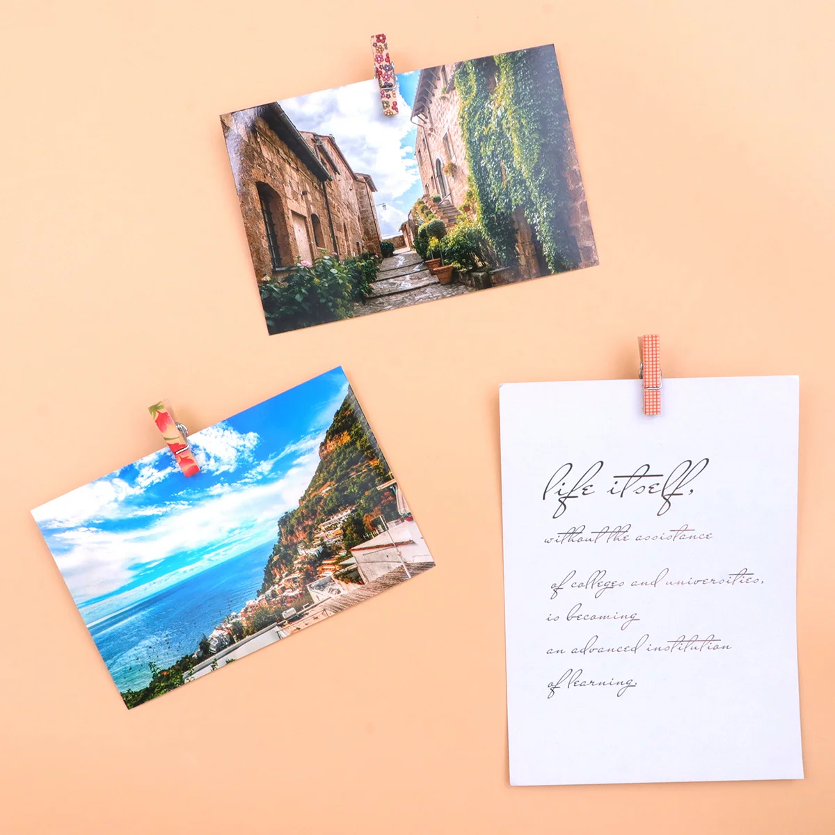 20 قطعة مقاطع خشبية دبابيس الدفع المسامير الزخرفية صور الكولاج معلقة عمل فني عرض الحرف المنزل مكتب المدرسة الملحقات