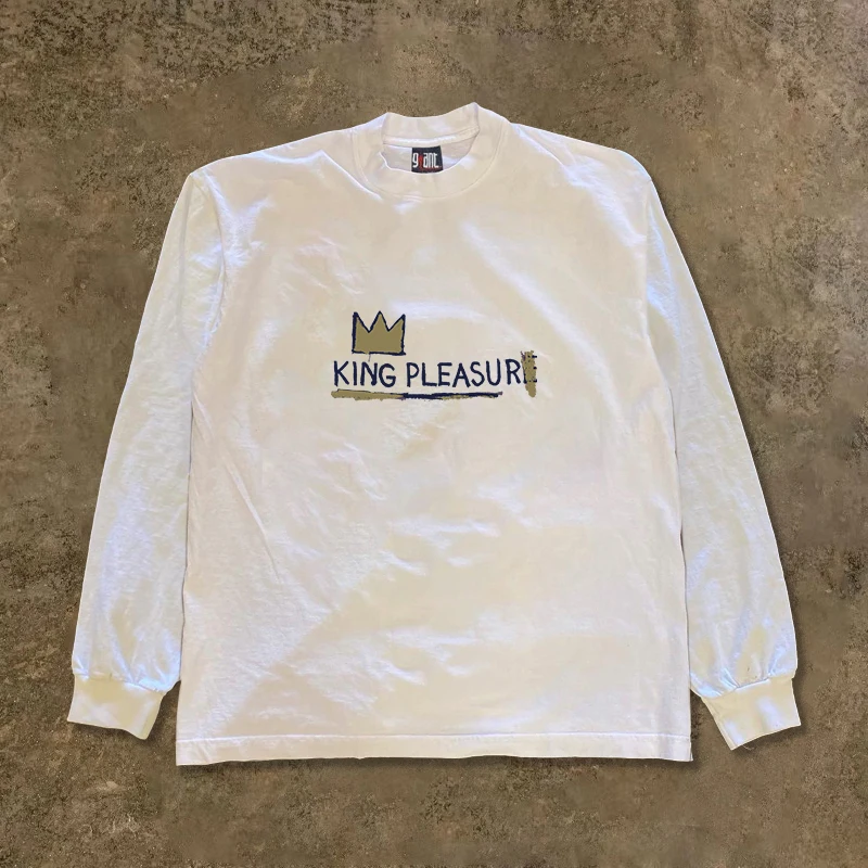 

King's Street Style Long Sleeve Unisex T-Shirt Heavyweight Non-Lightweight Loose Fit Versatile Trendy Top