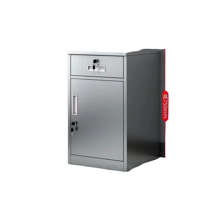 304 stainless steel low bedside table with lock movable balcony locker tool cabinet office file cabinet