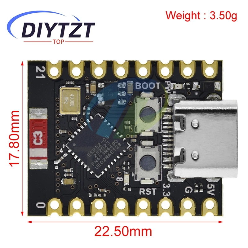 DIYTZT 1/5PCS ESP32-C3 Development Board ESP32 SuperMini Development Board ESP32 Development Board WiFi Bluetooth For Arduino image 3