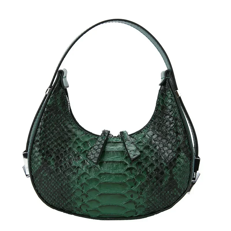 New Snake Print Underarm Bags for Women Luxury Leather Female Bags Designer Handbags Larger Capacity Hobos Ladies Tote Bags