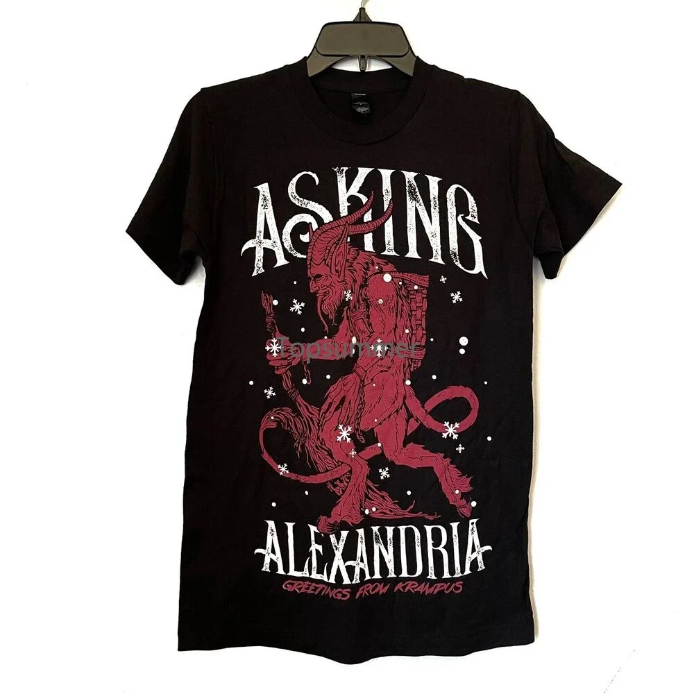 

Asking Alexandria Graphic T-Shirt Greetings From Krampus Size S Black/ Red Unise