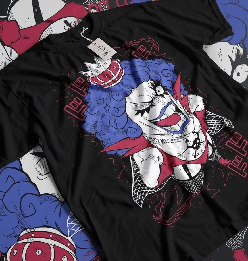 2026 Sommer ONE PIECE Anime Emporio Ivankov Bedrucktes lockeres Kurzarm-T-Shirt aus reiner Baumwolle für Kinder – Trendiges Unisex-Freizeit-T-Shirt