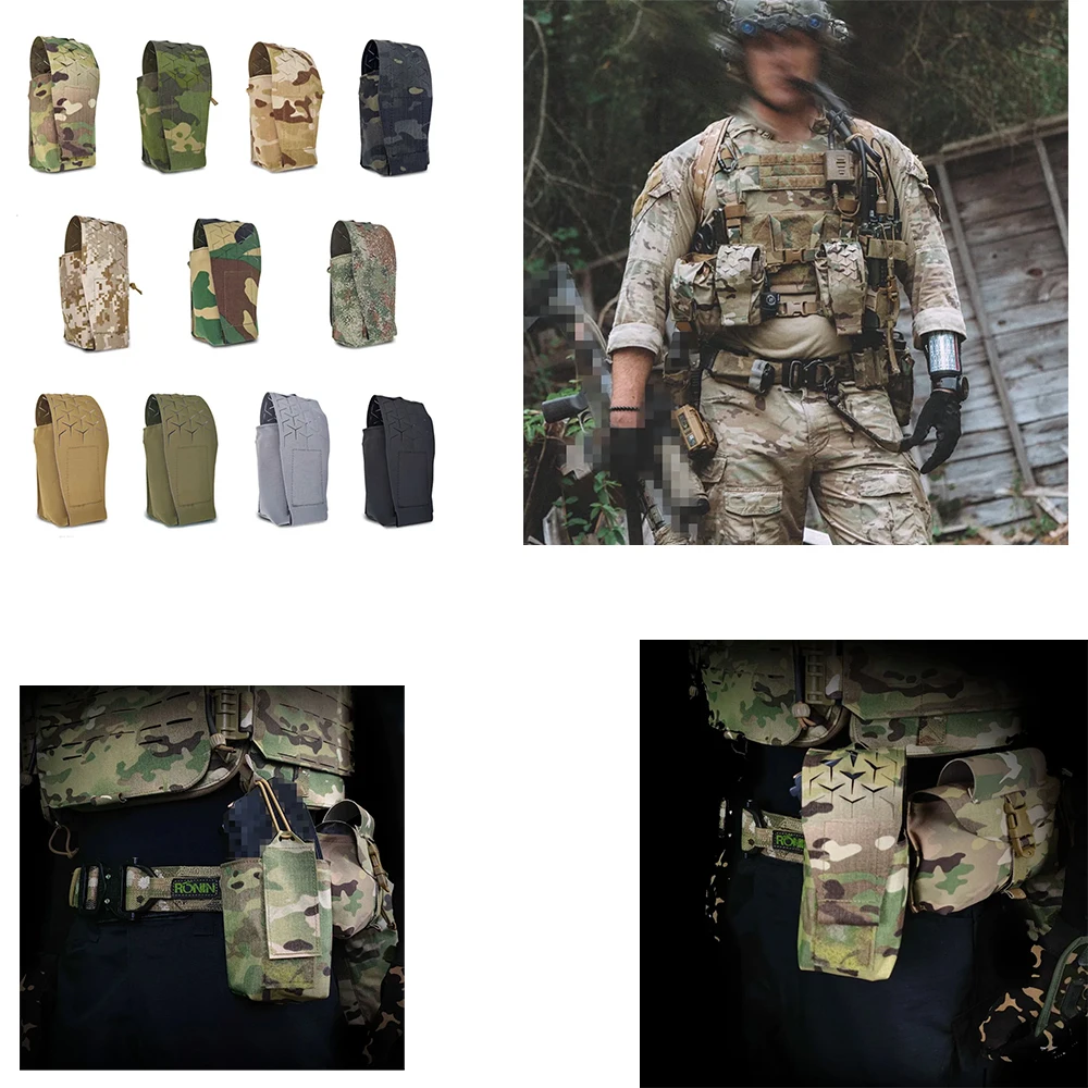 Tactical Outdoor SS Style SPUD Pouch Molle Sundries Bag Separable Multifunctional Hunting Belt Double 5.56 545 Bag Camouflage