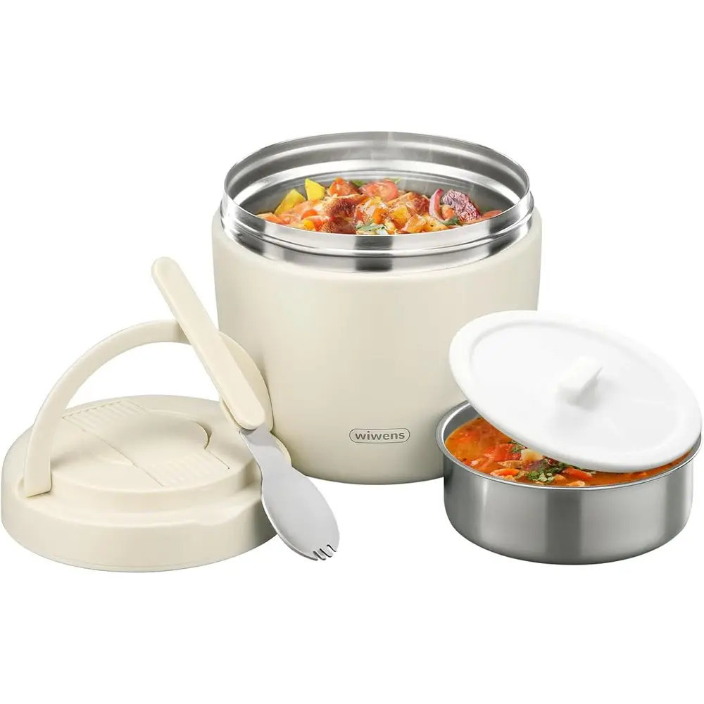 

32OZ Soup Thermo Lunch Containers Wide Mouth Vacuum Insulated Stainless Steel Leakproof Bento Box with Spoon