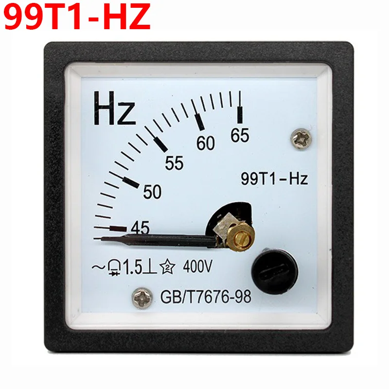 

99T1-HZ pointer 48*48 mm AC hertz meter 45-65Hz 380V 220V 48x48mm analog frequency meter