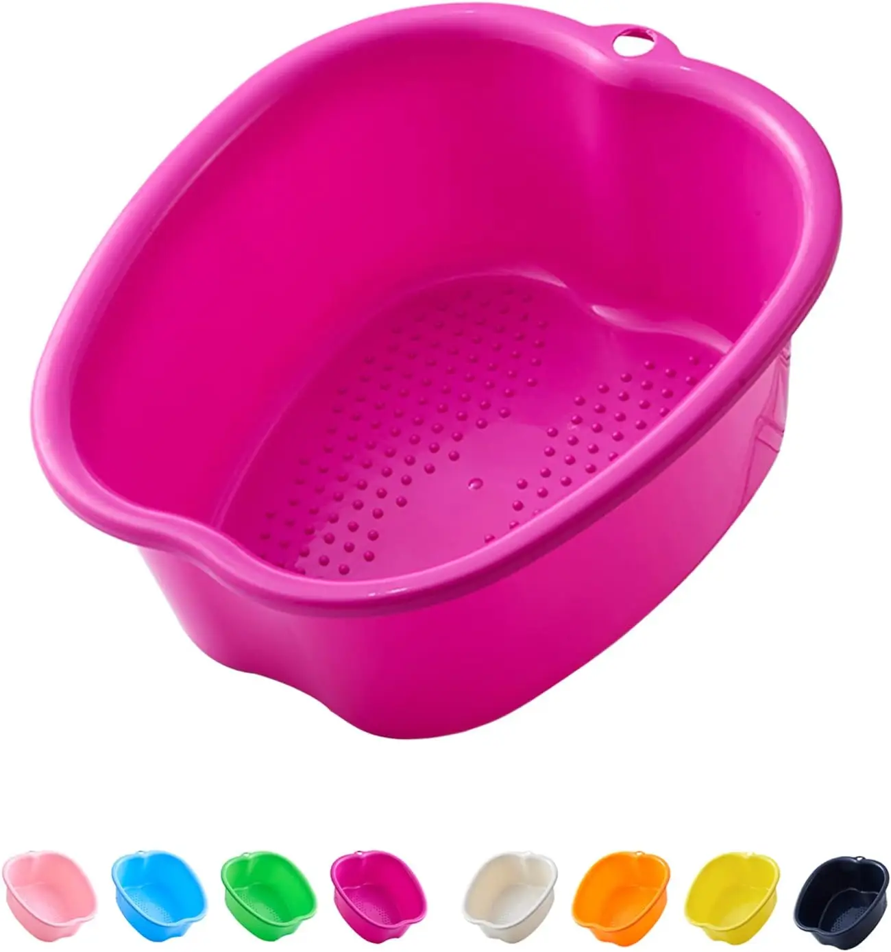 

Большая пластиковая ванночка для ног с массажем, идеально подходит для удаления омертвевшей кожи с ног, в фиолетовом цвете.