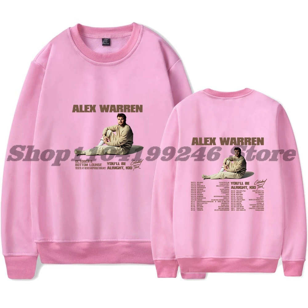 أليكس وارن ستكون على حق كيد جولة ميرش Crewneck بلوزات تأثيري النساء الرجال موضة كم طويل