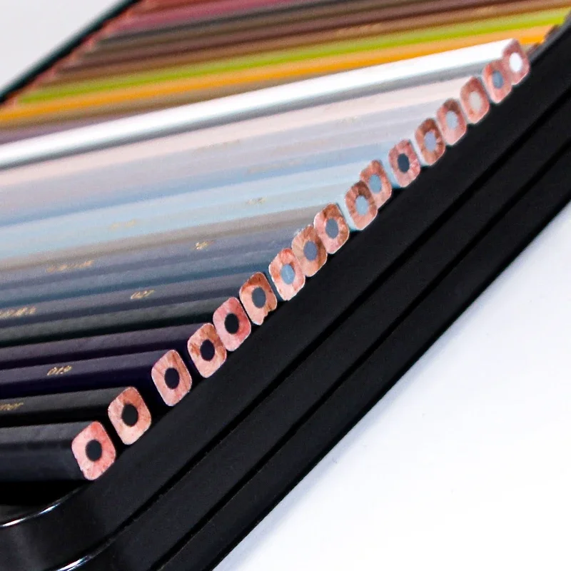 Brutfuner 72/120/180 Color Professional Oil Color Pencils Tin Box Set Wood Sketching Colored Pencil For School Art Supplies