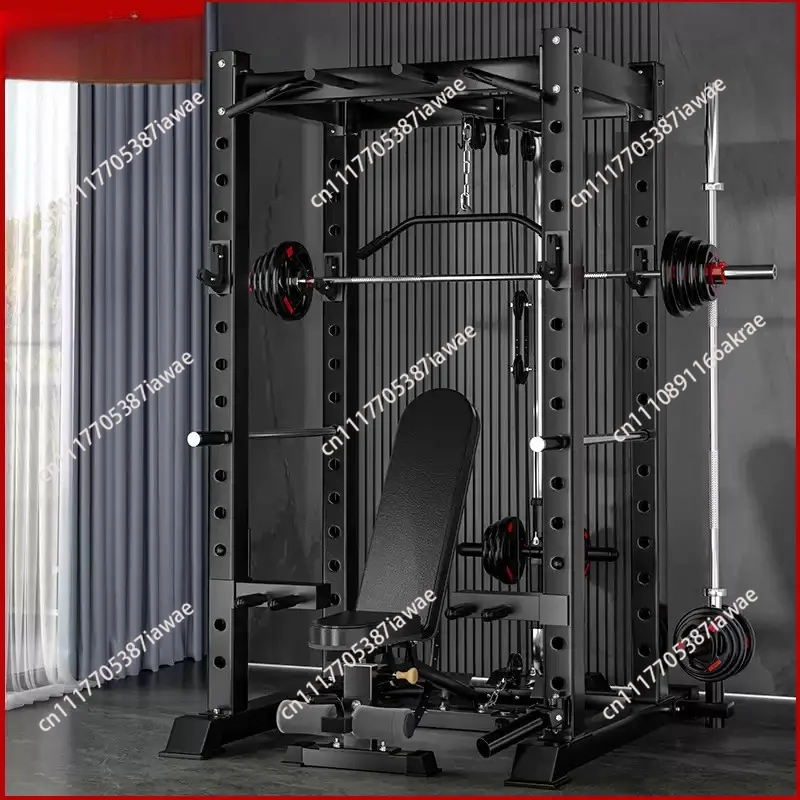 Foldable squat rack wall bird comprehensive trainer free bench press high pull-down Large Fitness Equipment Integrated