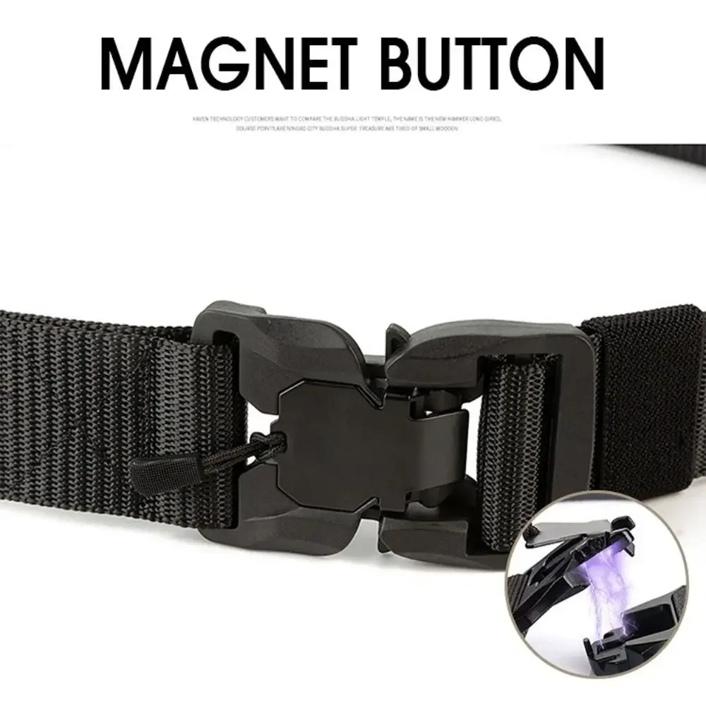 حزام نايلون كاجوال بإبزيم معدني للرجال، حزام جينز مرن قابل للتعديل، حزام قماش على الطراز الكوري، رياضي