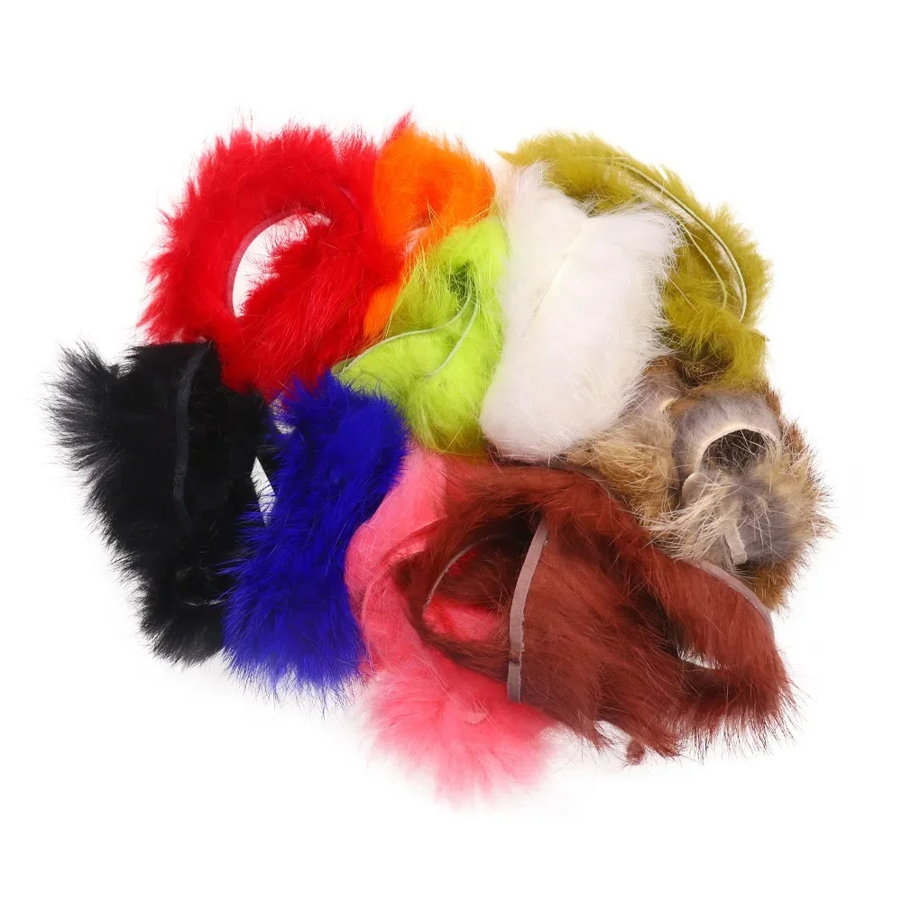Natural Soft Rabbit Fur Hare Hair Zonker Strips for Fly Tying Material Saltwater Fishing Streamer Flies Making