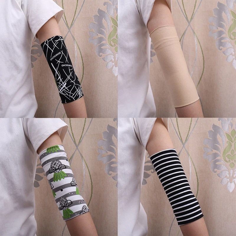 1 Pair of Elbow Summer Thin Arm Guard Air Conditioning Room Warm Joint Arm Elbow Cover Sports Cover Scar Tattoo Fashion