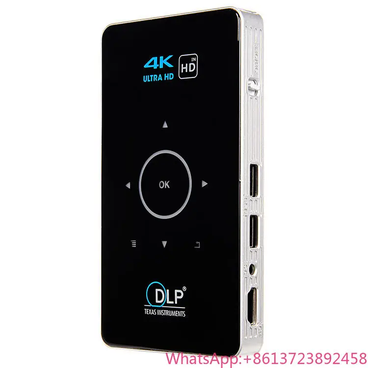 

C6 Amlogic S905X LED Mini Projector Android 9 2G+16G Android DLP HD 4K Home Theater Smart TV Laptop