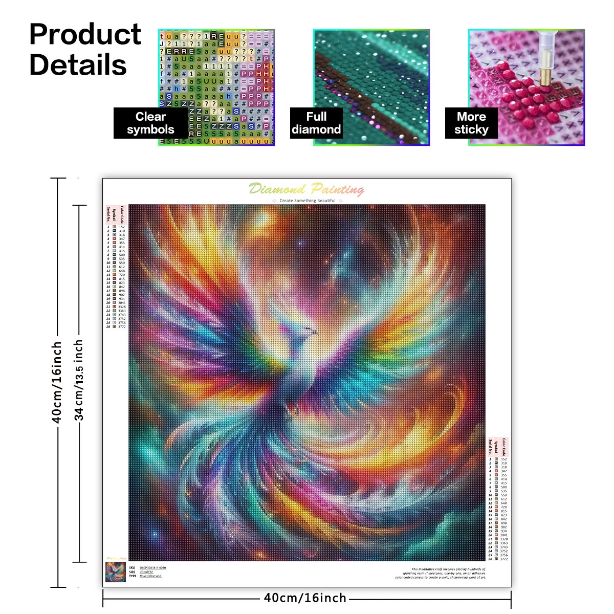 SDOYUNO 5D Diamond Painting Phoenix Cross Stitch Full Square Round Diamond Embroidery Mosaic Animal Art New Arrival Home Decor
