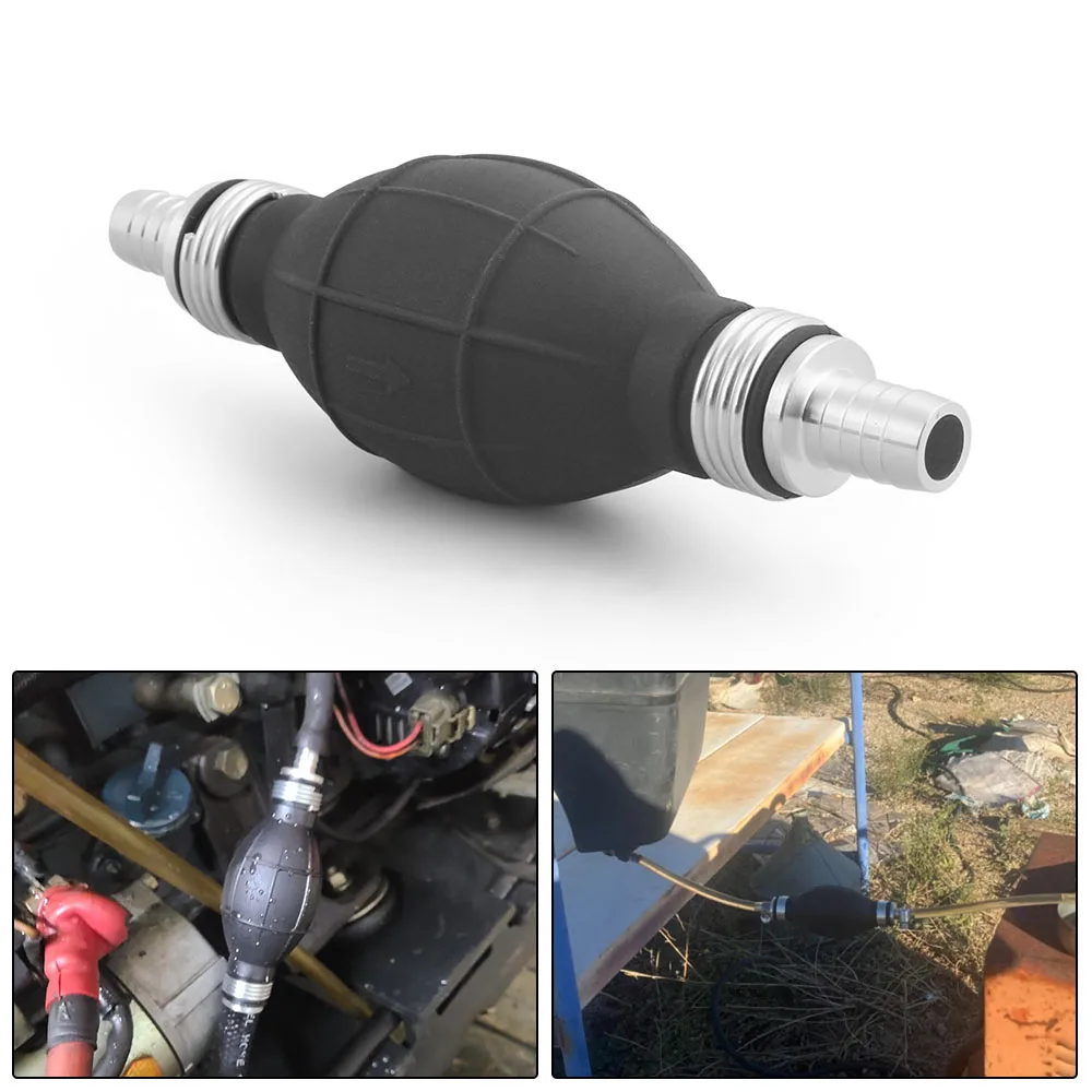 

6mm/8mm/10mm/12mm Hand Fuel Pump Line Rubber Aluminum Hand Primer Bulb diesel oil transfer petrol for Car Boat Marine Outboard