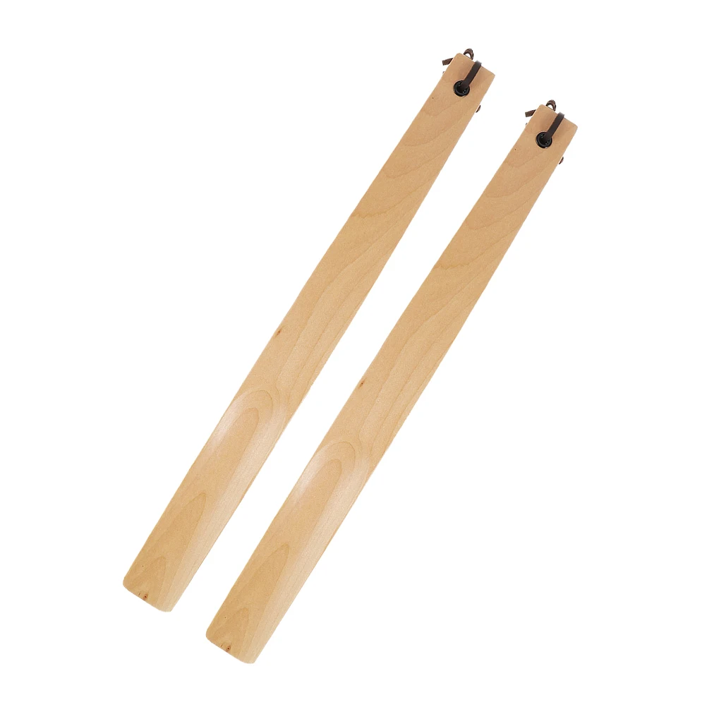

2 Pcs 38cm Shoehorn Wooden Shoe Lifter Home Portable Travel Shoes Accessories Long Handle Lightweight Compact Storage