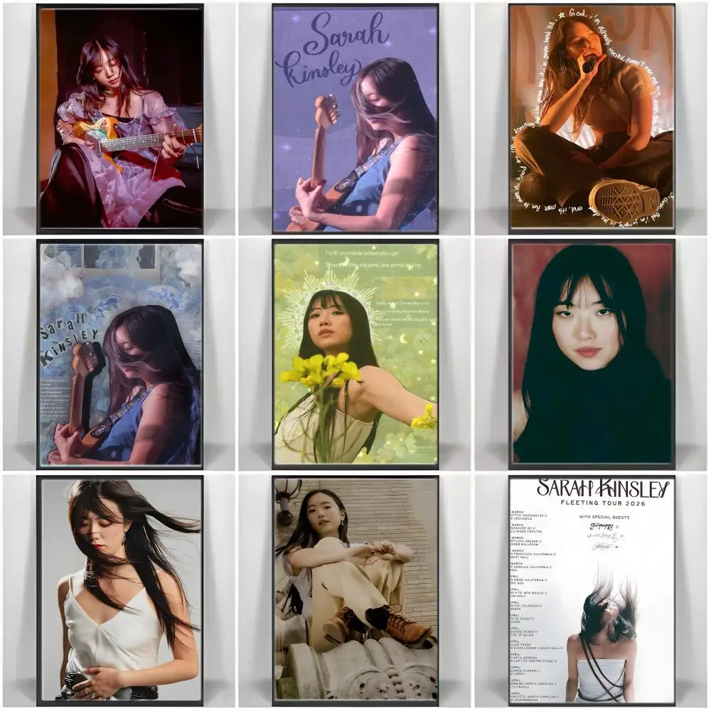 Famous singer S-Sarahs Kinsleys Poster  Self-adhesive Art Waterproof Paper Sticker Coffee House Bar Room Wall Decor