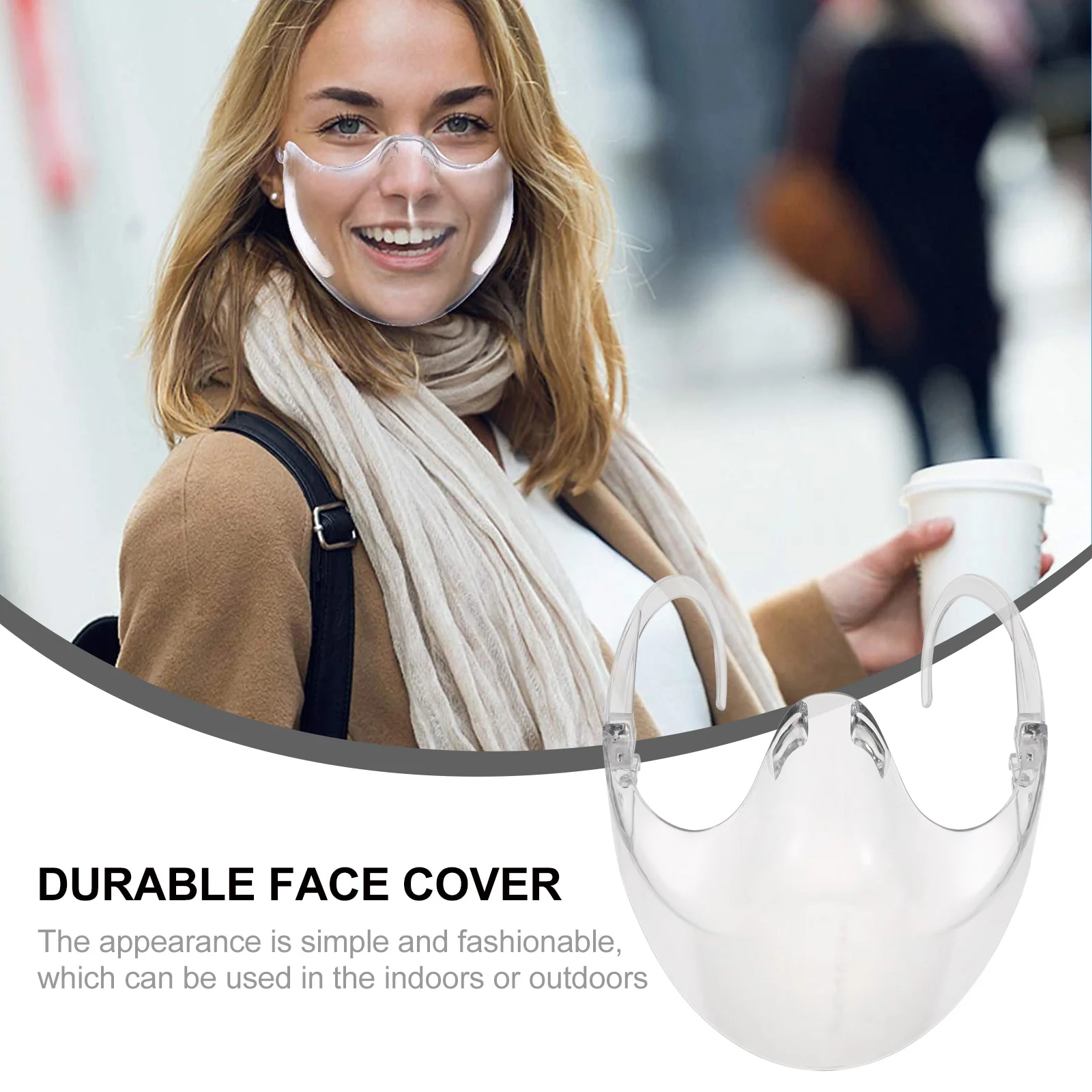 Cubierta facial duradera, ligera, de pequeño volumen, práctica máscara protectora, protector facial reutilizable para uso doméstico en viajes al aire libre