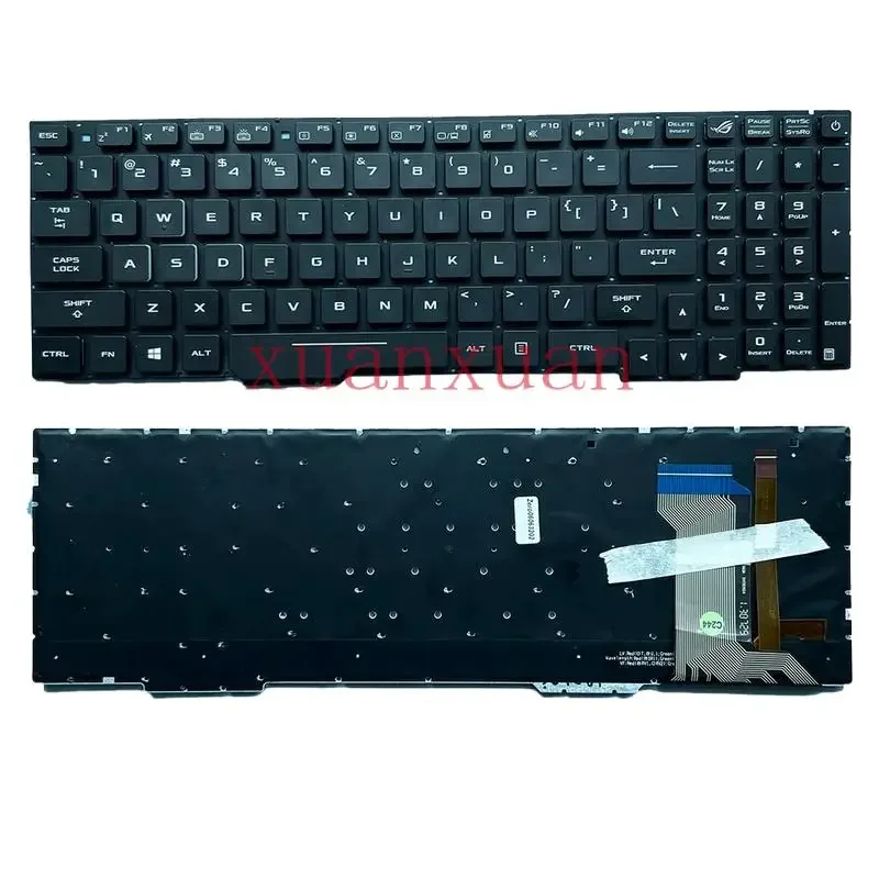 New RGB Red Backlit US Keyboard For Asus GL553 GL553V GL553VW  ZX53V ZX73 FX553VD FX53VD FX753VD FZ53V GL753 GL753V GL753VD