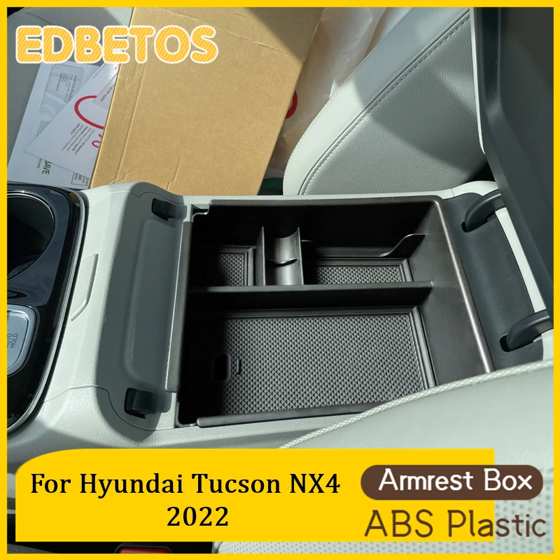 Car Armrest Storage Box For Hyundai Tucson Limited / Hybrid 2022 2023 Accessories Electronic Version of Automatic Transmission